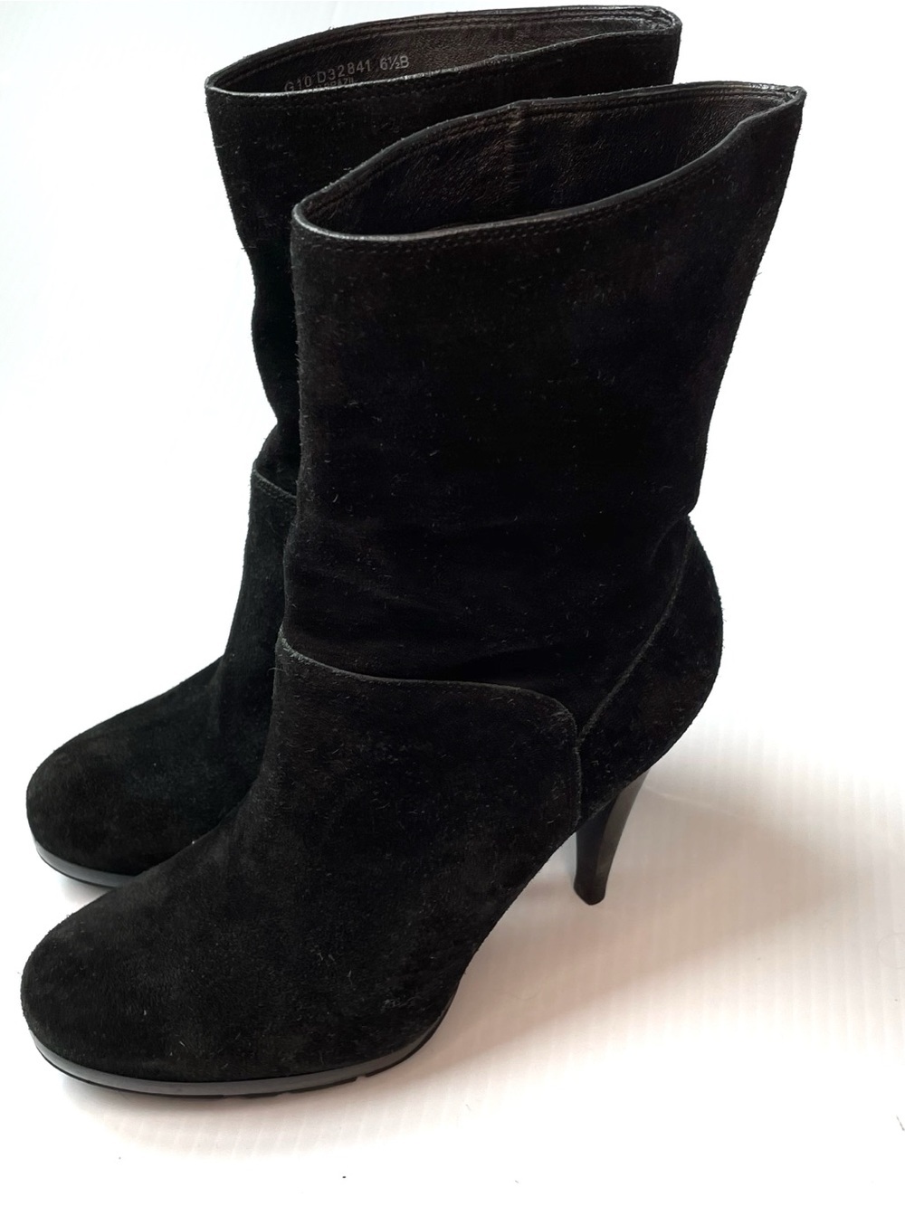 Cole Haan Black Suede Ankle Boots - High Heel Booties